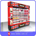 Retail store LED lighted pusher inserted comprehensive cosmetic display stand